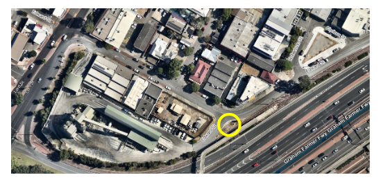 map of proposed location for The Globe artwork