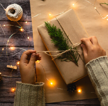 Eco Gift Wrapping Station at the Mezz