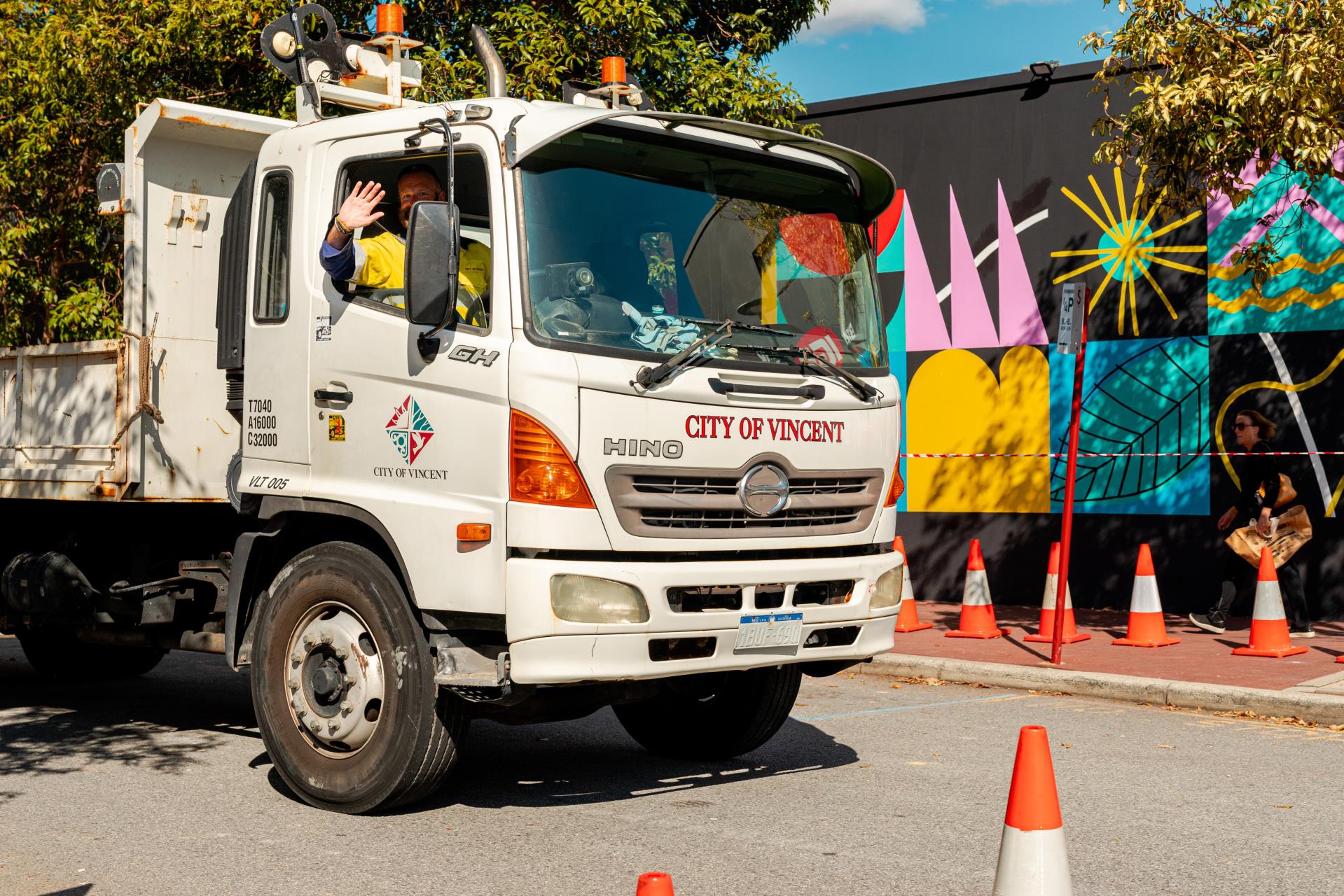 Road resurfacing on Bondi Street