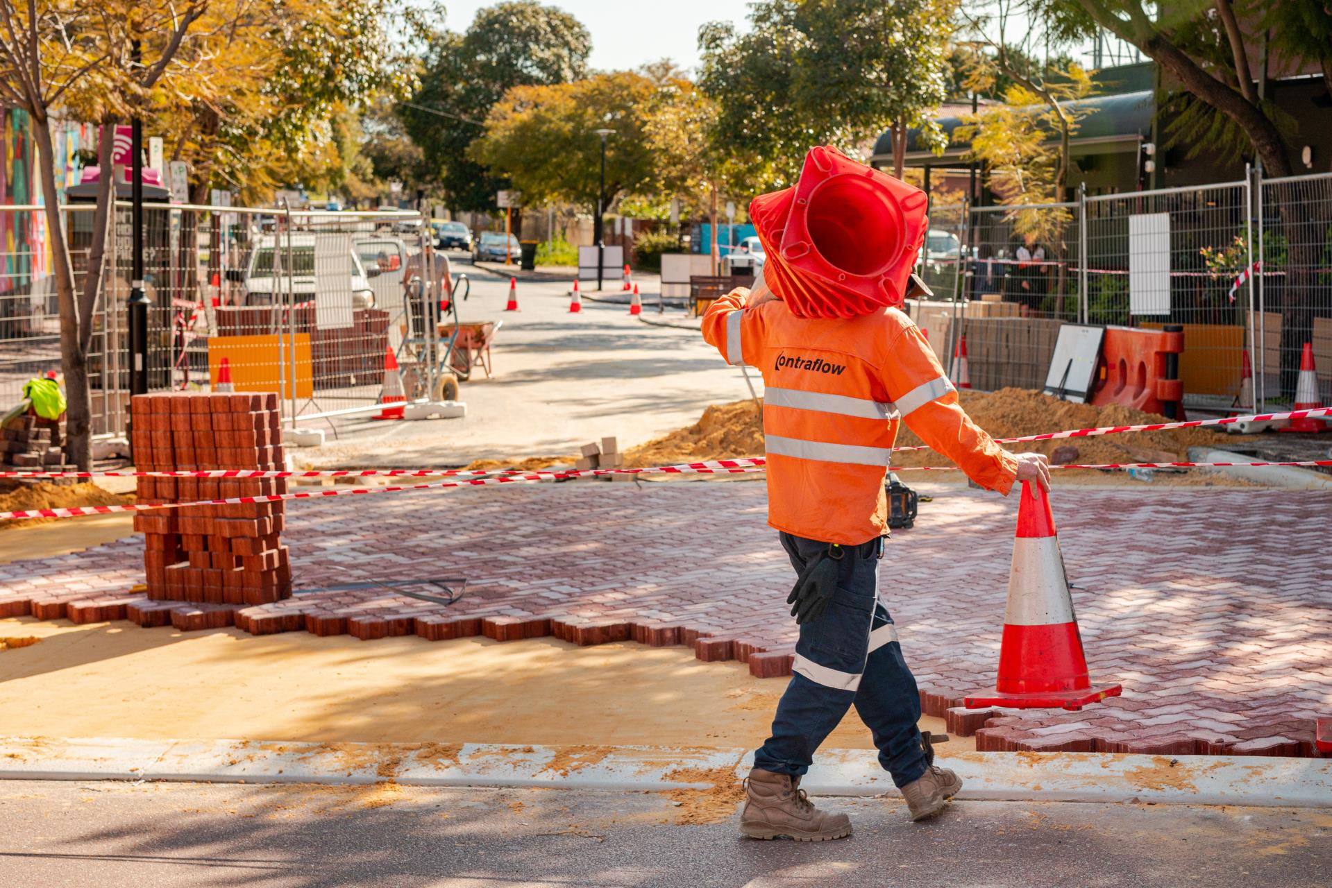 Road resurfacing Eton Street in Mt Hawthorn