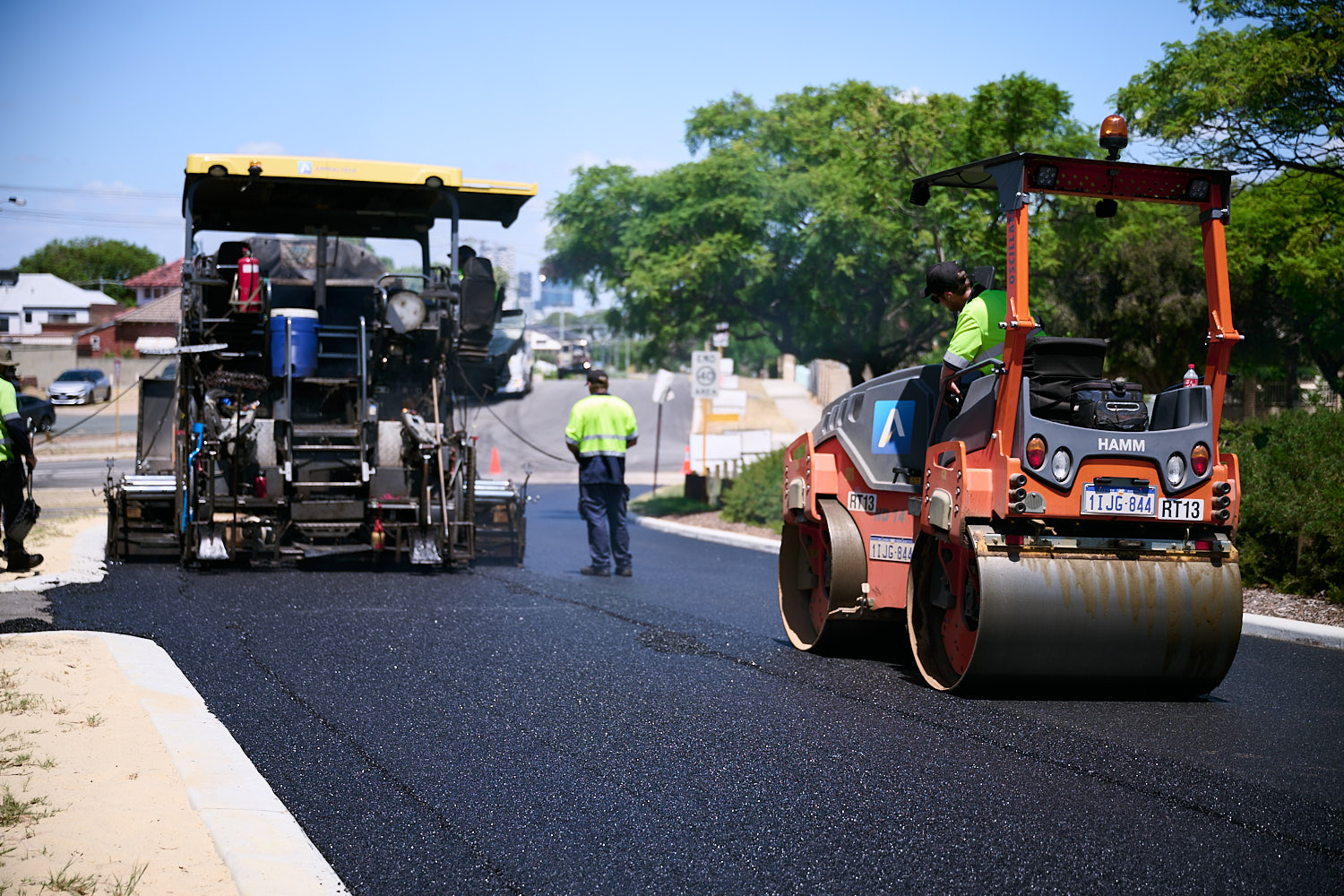 Road resurfacing Fitzroy Street, West Perth