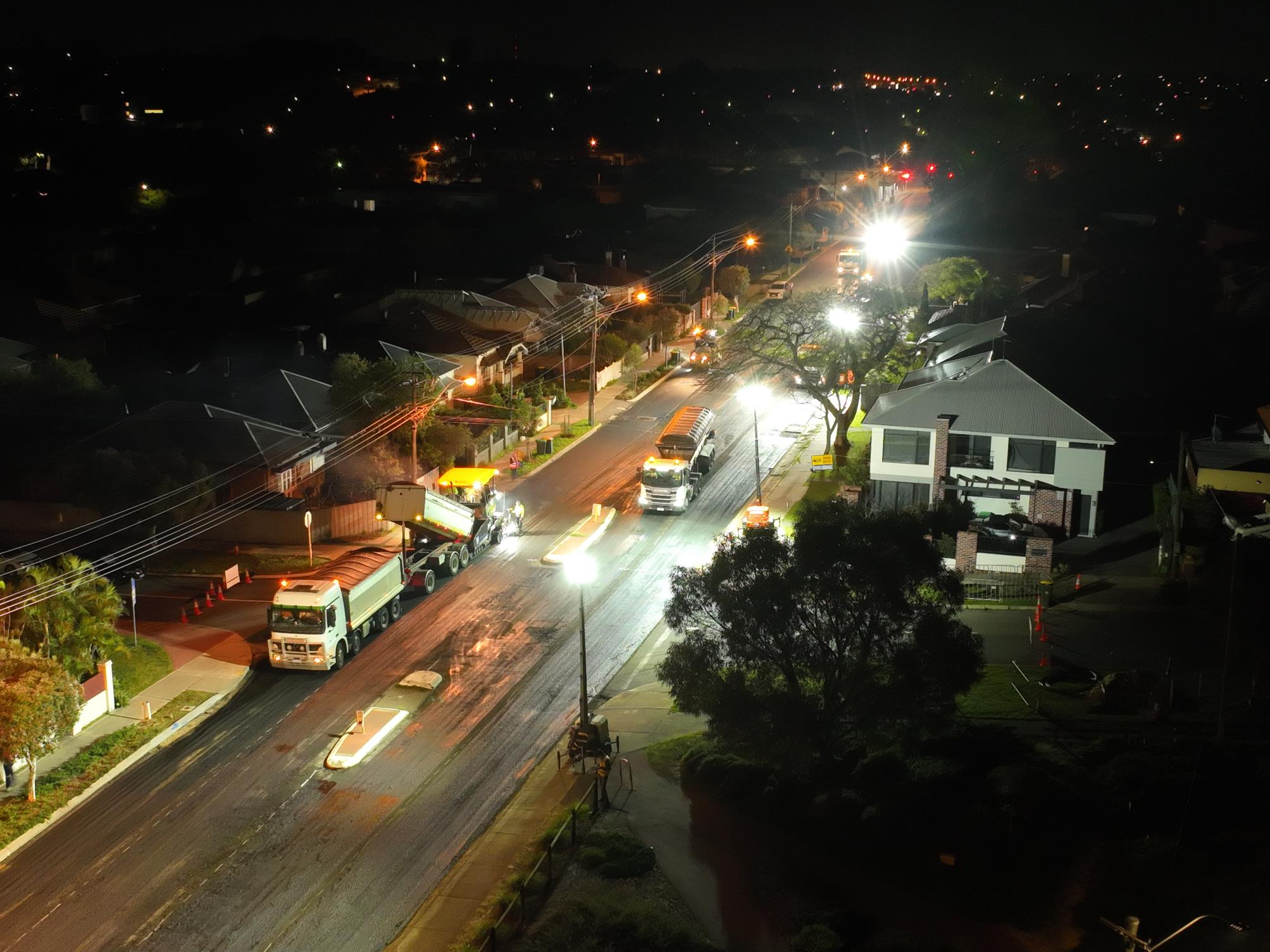 Road resurfacing on Lord Street