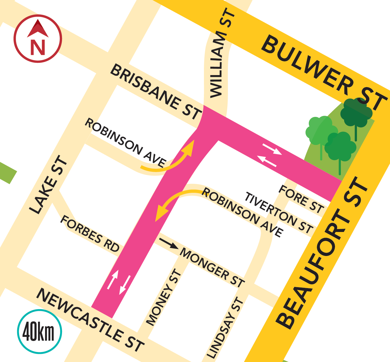 Two way William Street
