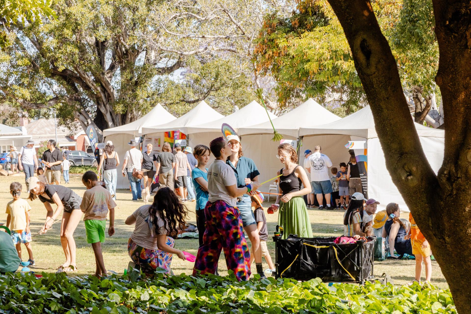 people walking at Rainbow Picnic
