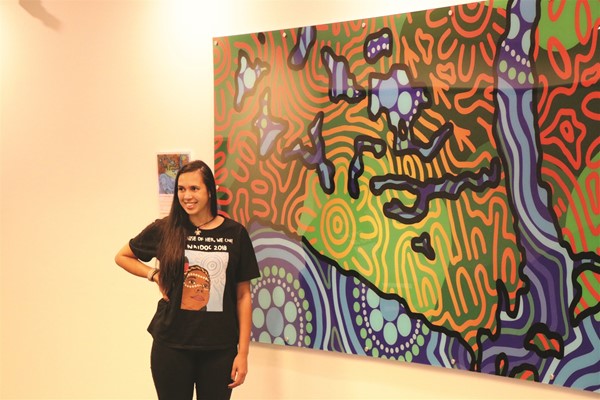 Aboriginal Artwork - Jade Dolman - Jade Dolman Artwork in Council Chambers