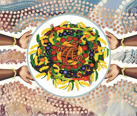 Aboriginal Artwork - Charmaine Cole - Bushtucker