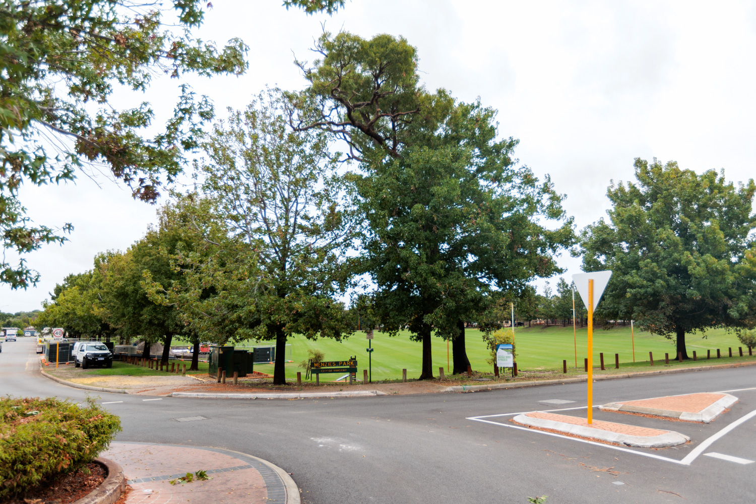New permeable paving at Menzies Park