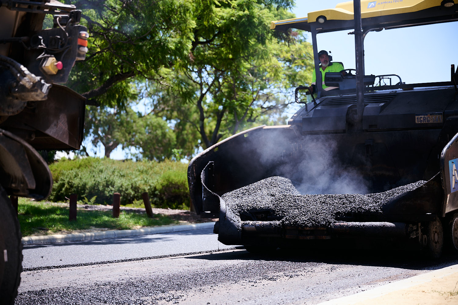 Road resurfacing Commonwealth Avenue, North Perth